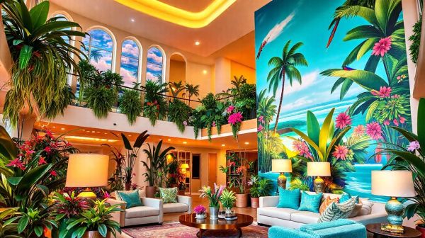 10 idées de déco exotique avec l'art mural tropical