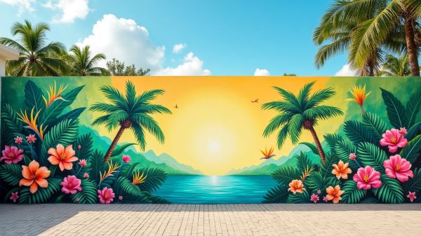 L'art mural tropical pour une décoration exotique réussie